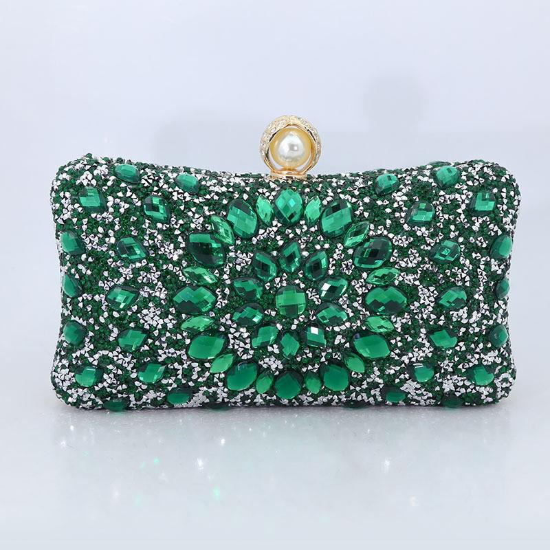 Kadın Elmas Taşlı Akşam Portföy Çantası