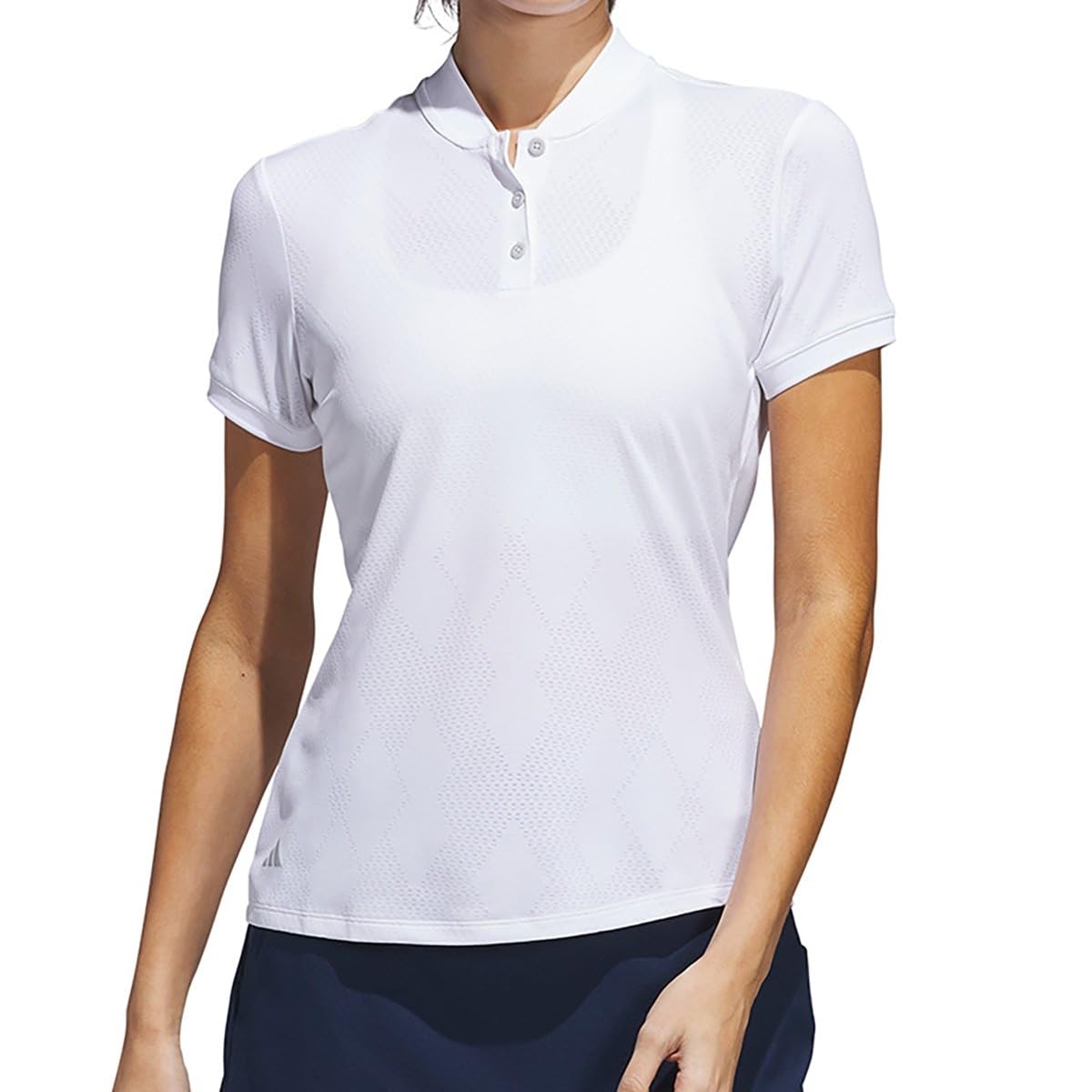 

Женская рубашка для гольфа Adidas Golf Mesh Argyle с коротким рукавом, белая белый