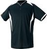 ZETT Baseball Pro Status Baseball Shirt, Black and White (1911), Size M, BOT831