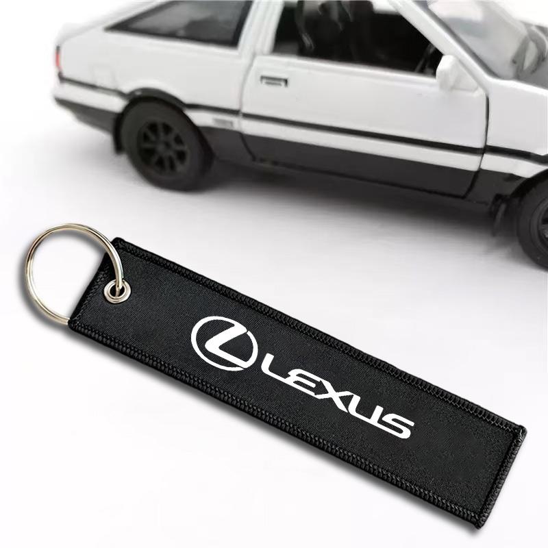 

1PC Canvas Car Logo Keychain keyring For Lexus GX460 Ct200h IS250 ES 220D IS200 Fsport GS GX IS LS LX NX RX Styling Accessories чёрный