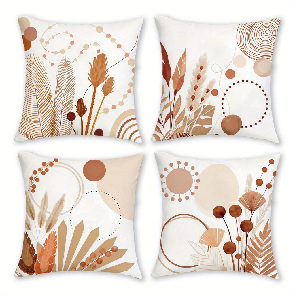 1/4pcs Bohemian Floral Patterned Pillowcases Sofa cushion cover home bedroom room decoration