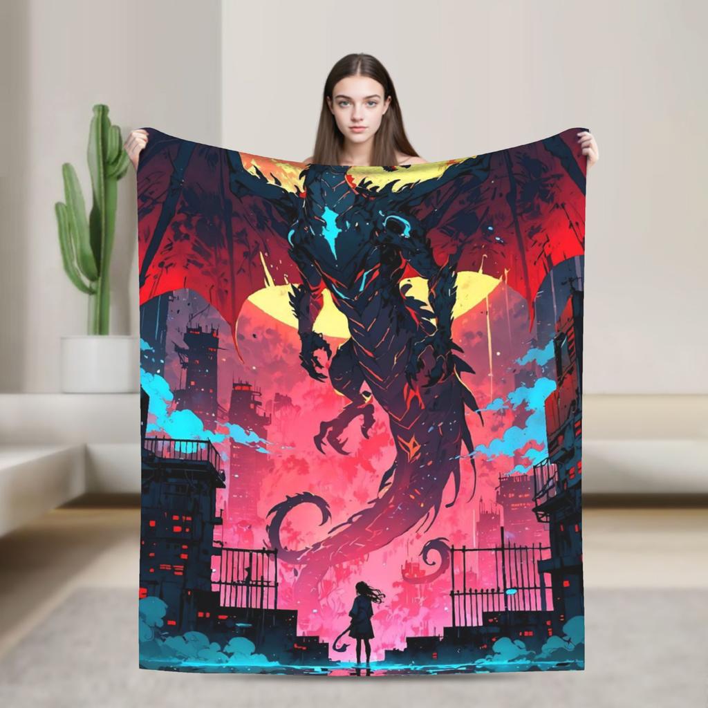 Fierce Western Dragon Plush Blanket Children Flannel Throw Blanket For Bedroom Super Warm Design Quality Bedspread