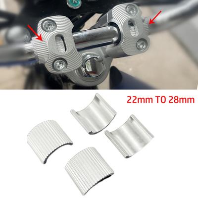 Spacers 22 Mm To 28mm 4Pcs Aluminum Alloy Motorcycle