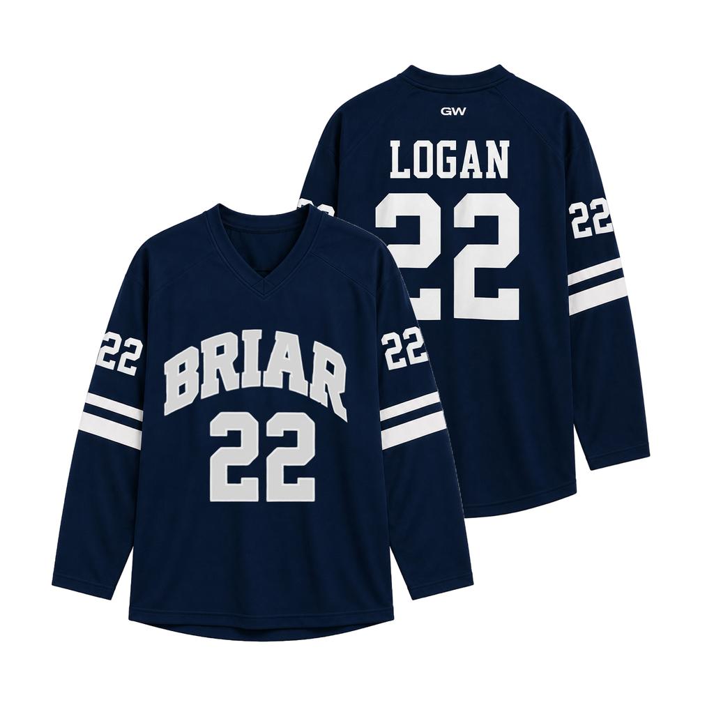 Unisex Fashion Athletic Pullover Off-Campus Style Long Sleeve Sports Jersey with Number and Letter Print for Casual Wear