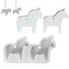 Silicone Horse Mold Silicone Casting Molds Horse Easy Release Polymer Plaster Paste Craft Moulds for Pendant Ornaments