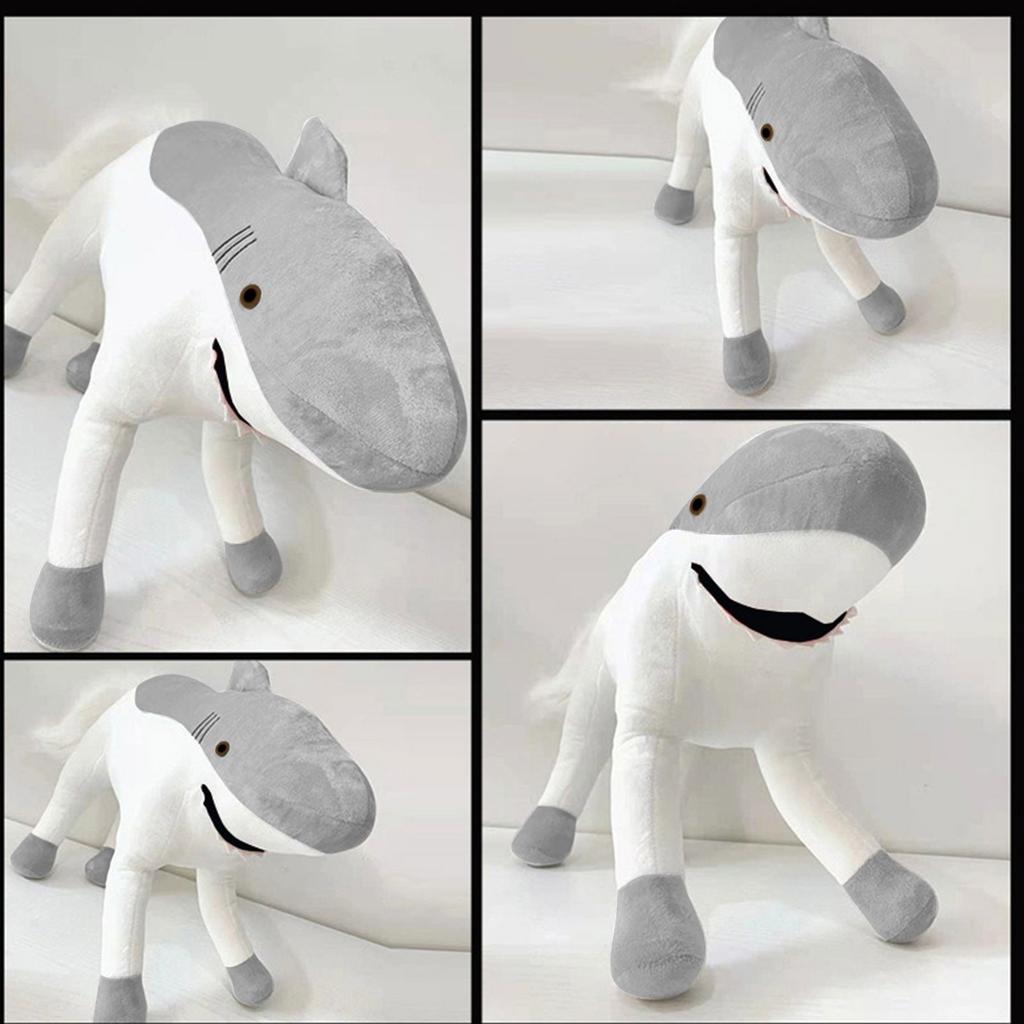 40/50/60cm Shark Horse Soft Stuffed Plush Toy Stuffed Shark Head Horse Body Model Doll Pillow Toy For Kid Children Birthday Gift