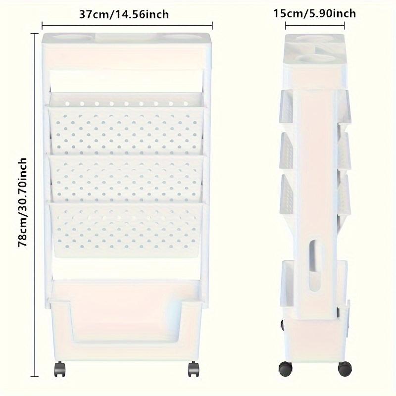 1 Piece of 5-layer Book Storage Box with Wheels, a Desk-mounted Book Organizer, a Classroom Bookshelf, and a Student Book Box