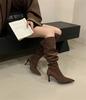 High-heeled French Pointed-toed Over-the-knee Boots Women's Boots, New In Autumn and Winter 2025, Two-wear Tall Stacking Boots