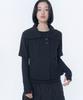 Miseki Seoul Rolled Button Short Sleeve Jacket Black
