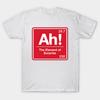 Taglia Asiatica Uomo T-shirt Nera Stampata Ah-L'Elemento-Sorpresa Stampa Senza Taglio T-shirt in Cotone