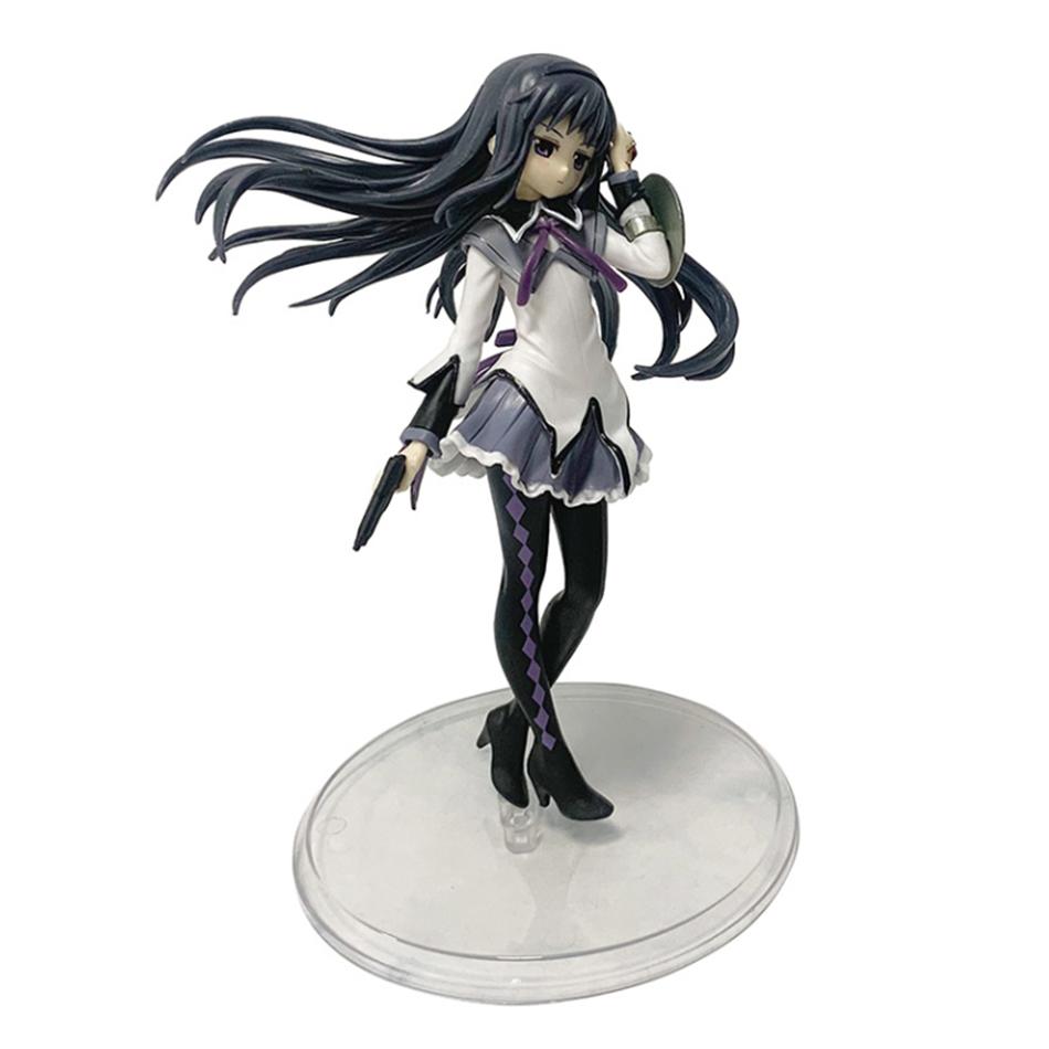 17cm Madoka Magica Akemi Homura Anime Model Birthday Present Ornaments Collectible Toys PVC figure children gift Entertaining Play Safe Kid Friendly