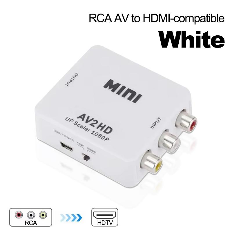 1080P HDMI-compatible To RCA AV Adapter RCA AV To HDMI-compatible CVSB LR Video Composite AV Scaler Converter for PC TV Xbox PS3