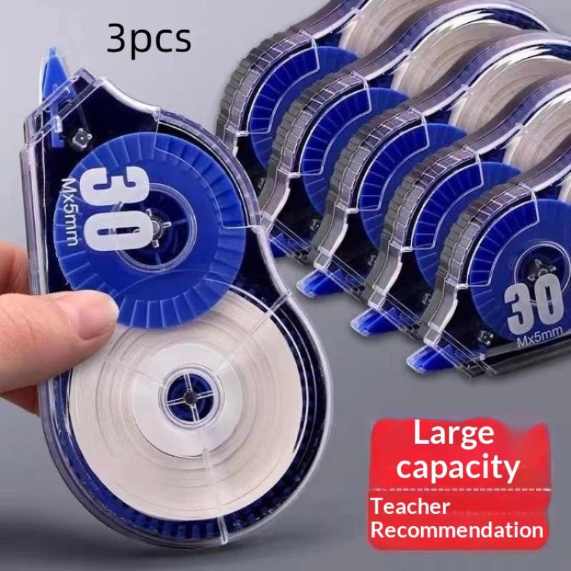 1/3 Pcs Correction Tape30M Large Capacity White Out Roller Smooth No Break Kawaii Student School Office Writing Error Correction