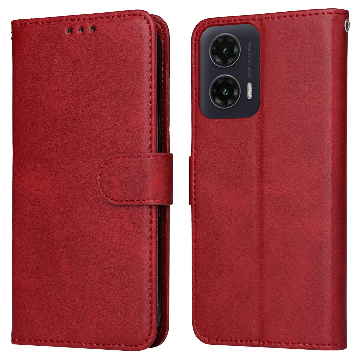 

Чехол-кошелек из искусственной кожи для Motorola Moto G35 5G Red