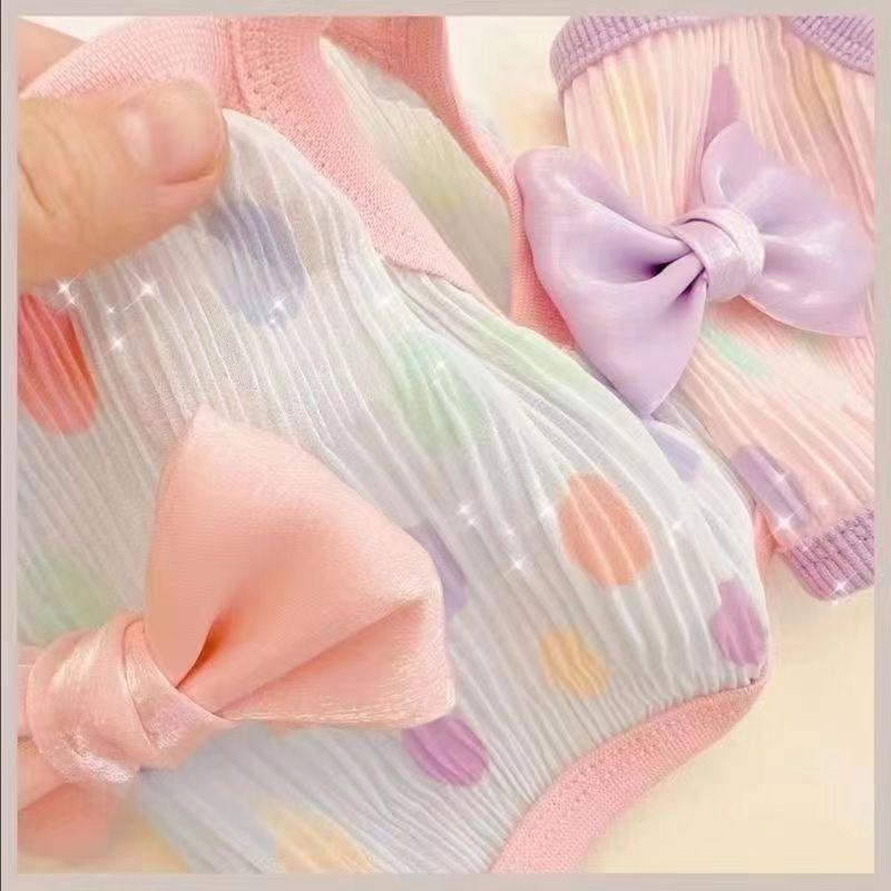 Chiffon sling vest, pet dog puppy summer cool sling vest breathable than bear teddy clothes