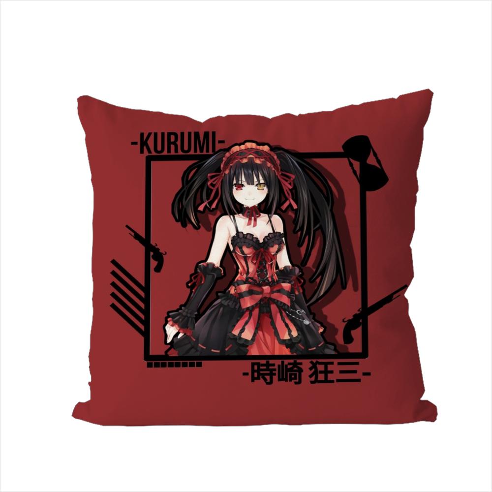 

Tokisaki Kurumi Pillow Case For Car Sofa Decorative Home Doublesided Print Plush Square Throw Pillow Cushion Cover 30x30cm