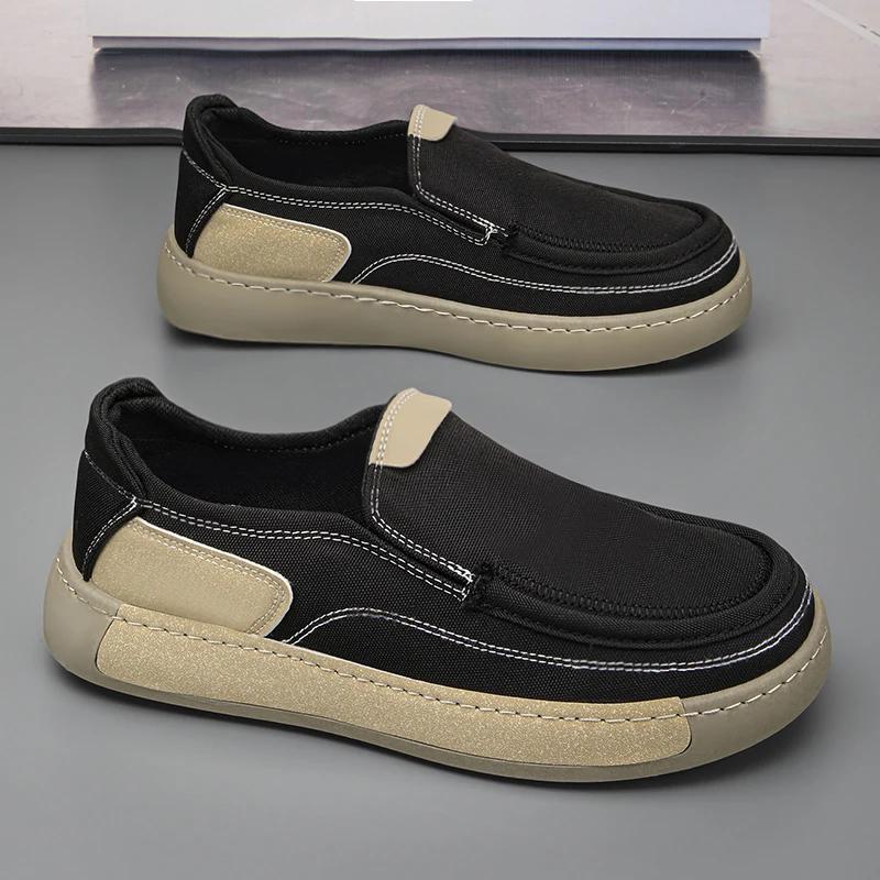 Fashion Unisex Loafers - Round Toe Fashionable Men and Women's Slip On Shoes Flat Sneakers Classic Shoes for Men Suitable Daily Walking