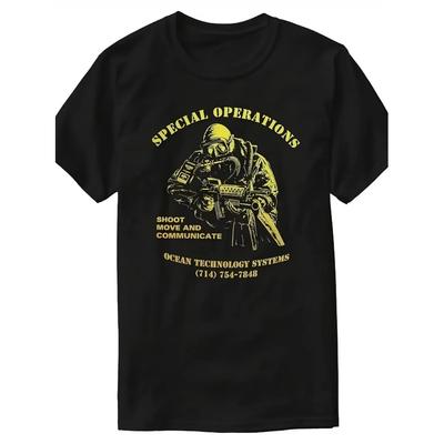 Men's Marine Corps Assault Team T-shirt - Special Operations Marine Corps Pattern T-shirt Assault Team Design Casual Shirt