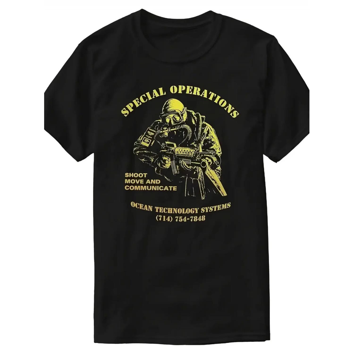 Men s Marine Corps Assault Team T-shirt - Special Operations Marine Corps Pattern T-shirt Assault Team Design Casual Shirt S