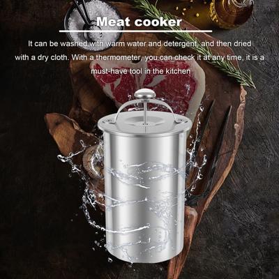Meat Cooker Stainless Steel Meat Press Cooker Multifunctional Ham Press Marker Machine Thermometer with for Home Kitchen