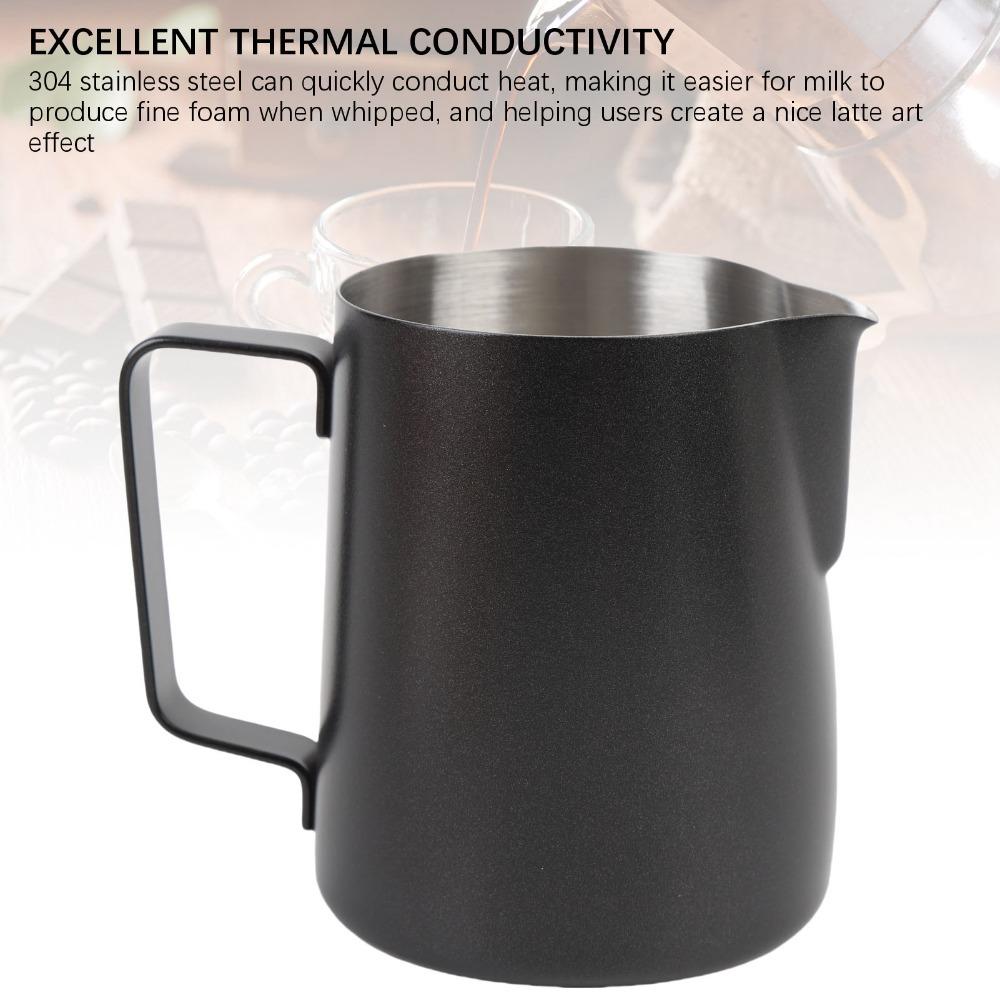 Pointed Spout Milk Pitcher 304 Stainless Steel Espresso Steaming Pot Coffee Preparation