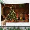 Christmas Atmosphere Tapestry Celebrate Festival Christmas Tree Living Room Home Wall Background Hanging Decorative Tapestry