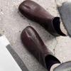 Versatile Women's Low Heel Split Toe Short Boots with Back Zipper.