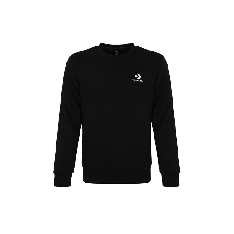 Converse Star Chevron EMB Crew Sweatshirt Asia Sizing Black Men s 10008816-A01 XL