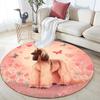 Afghan Hound Pattern Round rug,Carpet Rug for Living Room Bedroom Playroom ,Non-slip Floor Mat,Holiday Gifts and Birthday Gifts.