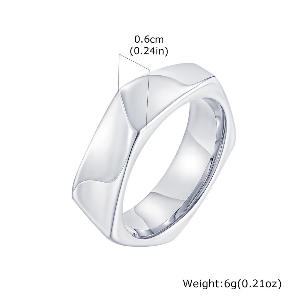 Simple Trendy Pentagonal Men's Ring,High Polished Stainless Steel Silver Gold Black Color Ring,Jewelry Gift for Husband Dad Son