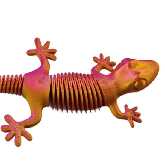 3D Printed Lizard Figurine Movable Joints Gecko Figure Articulated Animal Model Toy Home Office Bookshelf