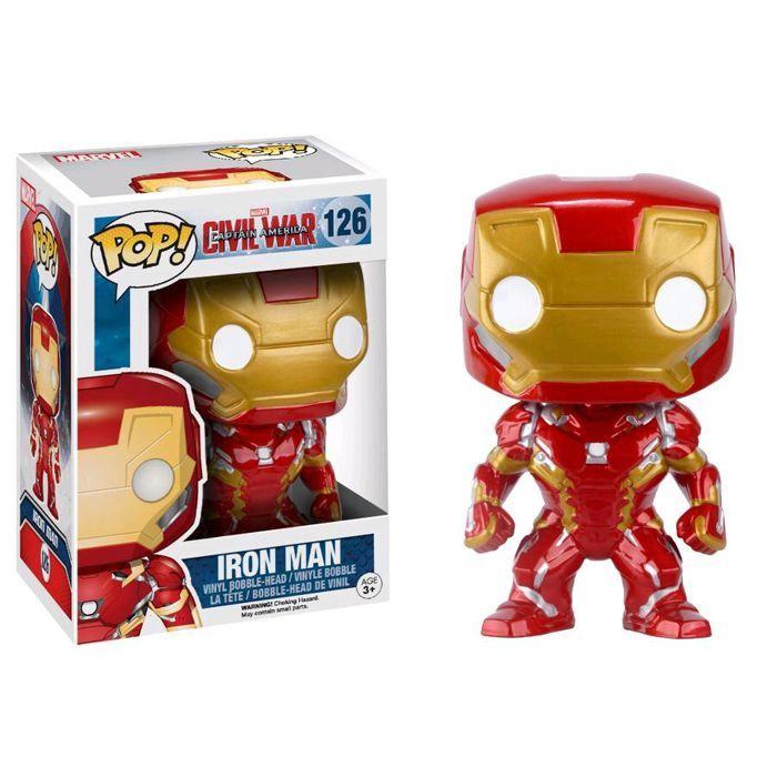 Funko Pop! Marvel Civil War : Iron Man - FUNKO - Pop! Vinyl Bobble Head - Red - Child - Outdoor