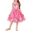 Girls' Tulle Bow Dress - Large Butterfly Mesh Gown