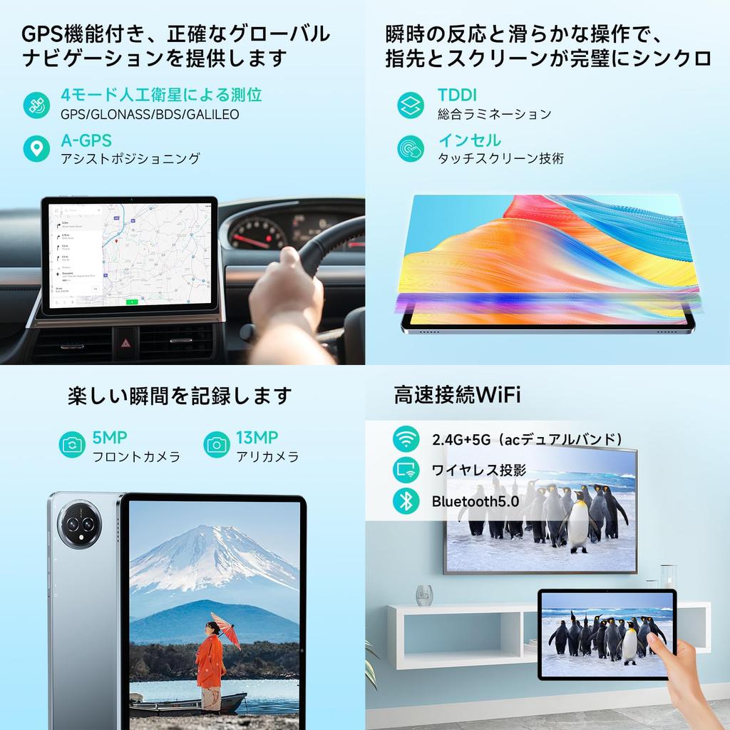 Android 15 8000mAh TDDI Bmax Widevine Netflix T606 Thin and Face WiFi BT Gravity Wireless Japanese Instruction Manual Tablet, 10-inch+, Wi-Fi Model,