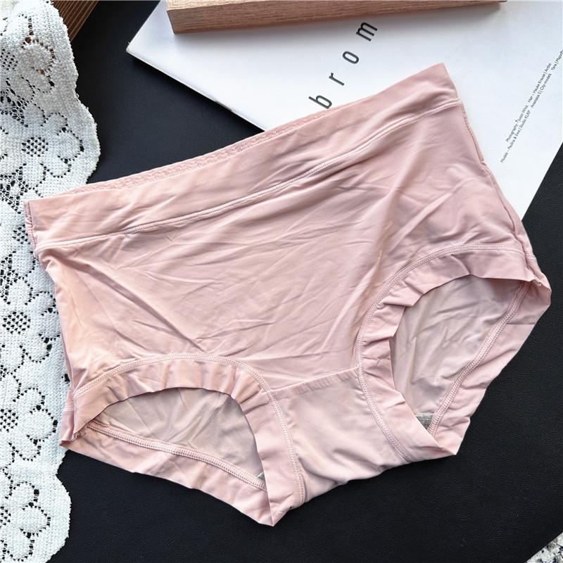 9908 Mid-Waist Ice Silk Women's Underwear - Solid Colors