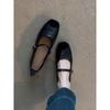 Super miękkie~ retro buty na płaskim obcasie damskie płaskie baleriny lekkie ustko miękka podeszwa buty wieczorowe buty Mary Jane