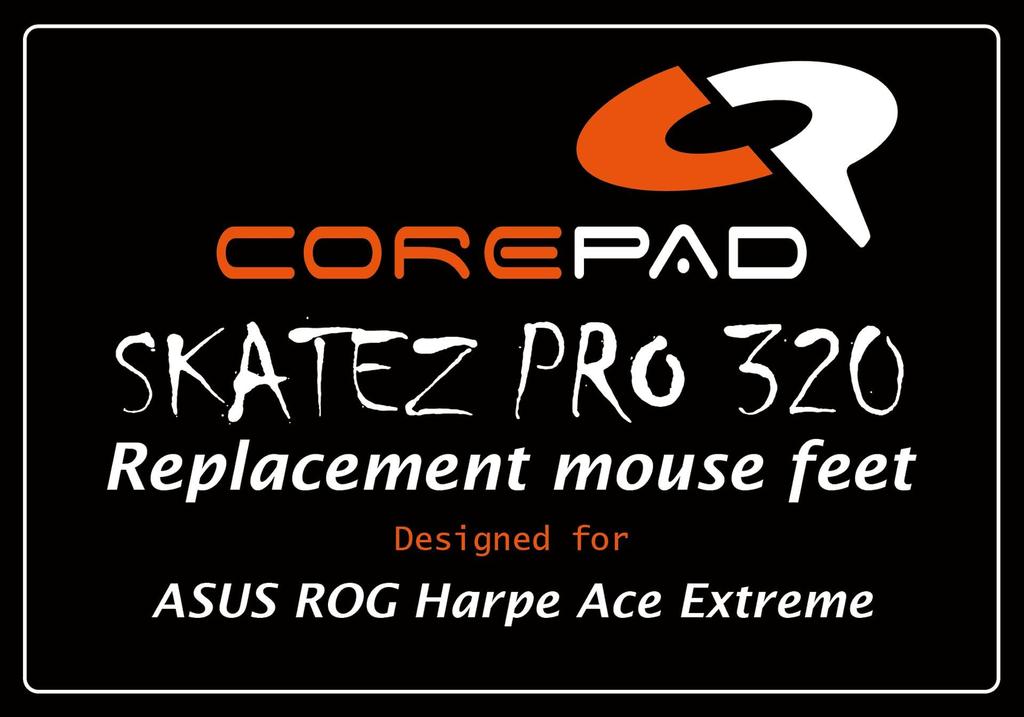 Corepad Skatez PRO Mouse Feet for ASUS ROG Harpe Ace Extreme (2-Pack) (100% PTFE)