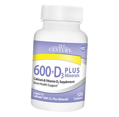 Vitamine für die Knochen, Calcium 600+D3 Plus Mineralien, 120 Tabletten (36440044)