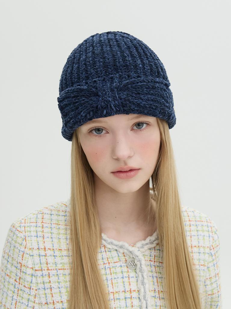 Beulaunhaes Rosette Beanie - Denim Yarn
