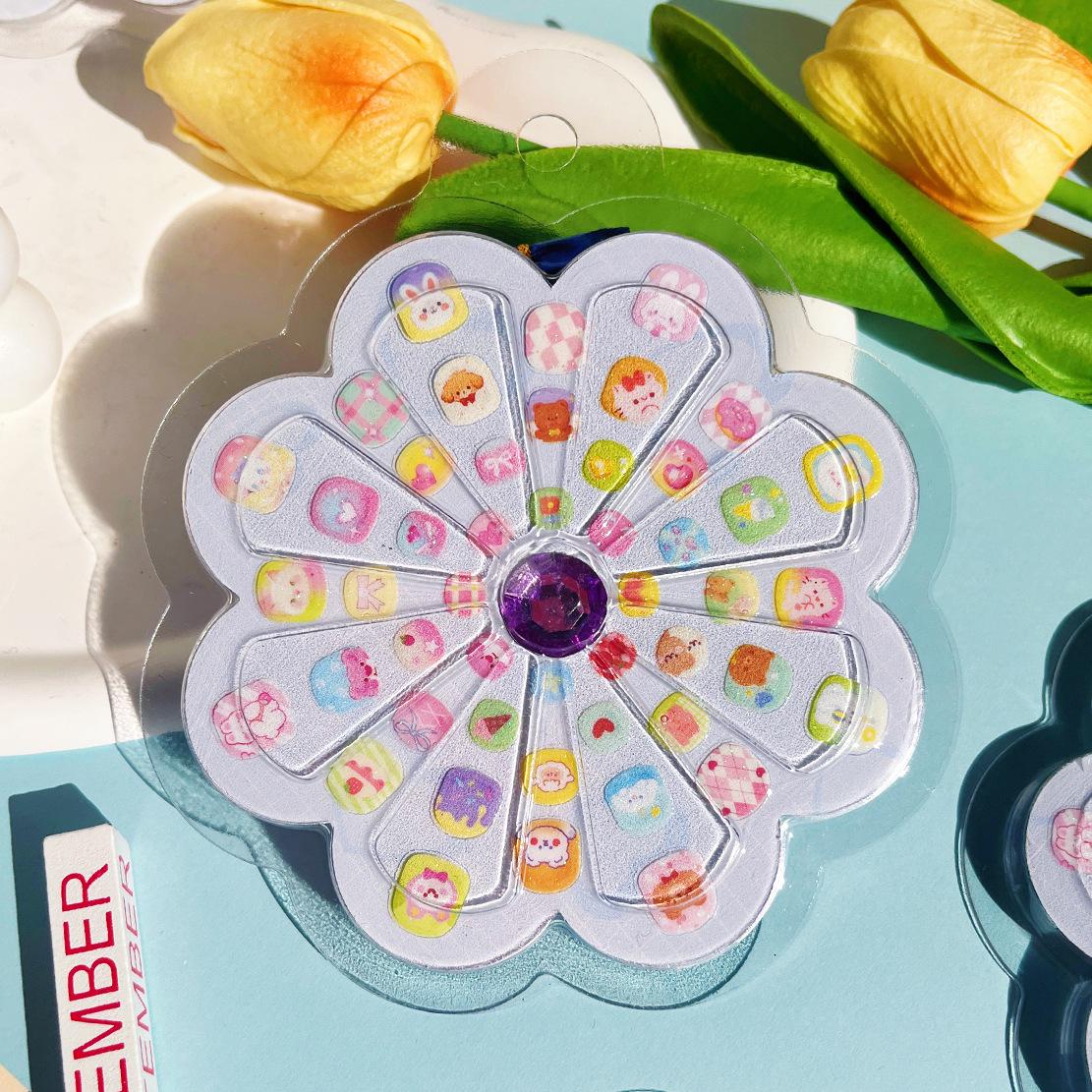 

Glitter Cartoon Animal Nail Stickers for Girls - Waterproof DIY Nail Art