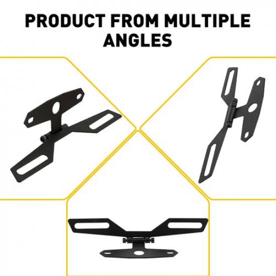 Black License Bracket Plate Tag Tail Light Holder For ATV Dirt Bike Motorcycle