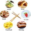 4 pack Bamboo Toaster Tongs - 7 Reusable Wood Cooking Tongs -Ideal Kitchen Utensil For Cheese Bacon Muffin Fruits Bread- Ultra Grip - Eco-friendly (Ye