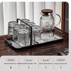 Qiwei Embossed Glass Beverage Cup