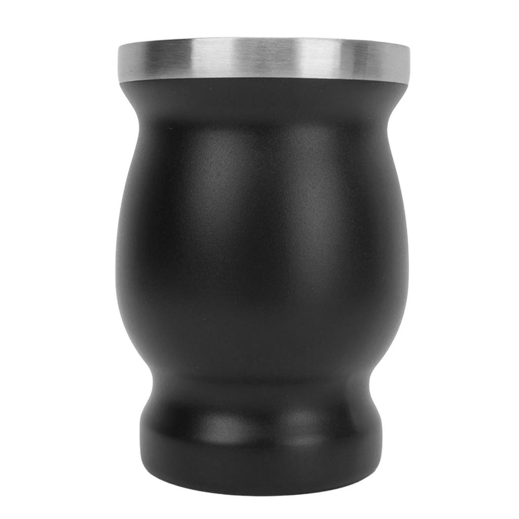 8oz Kalebasse Teetasse Doppelwandig Edelstahl mit Löffel Strohhalm Bürste Kalebasse Isolierte Tassen für Tee