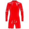 Shiny Latex Catsuit Jumpsuit for menn for voksne, lakken glidelås Boxer Bodysuit Trikot Clubwear