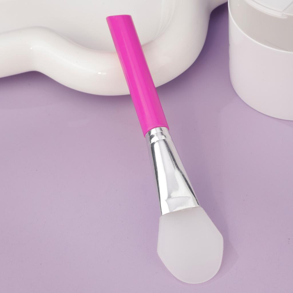 Slant Tail Rod Soft Head Silicone Mask Brush Hydrotherapy Application Mud Film Face Application Silicone Beauty Salon Film Adjustment Brush