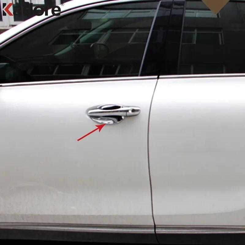 Side Door Handle Bowl Cover Trim For Kia Sorento 2016 2017 2018 Chrome Car Exterior Door Handles Cup Overlay Accessories