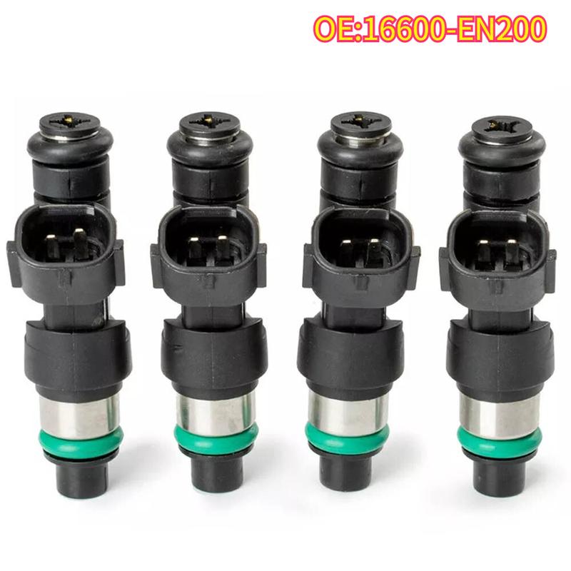 High quality New For 1/4pcs 16600-EN200 Fuel Injectors Qashqai Sentra J10 Tiida SC11X Cube C11X QR20DE 2.0L MR18DE 1.8L