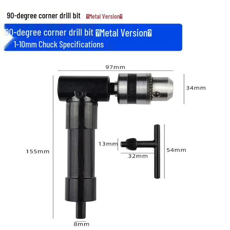 

90-Degree Right Angle Drill & Screwdriver Adapter