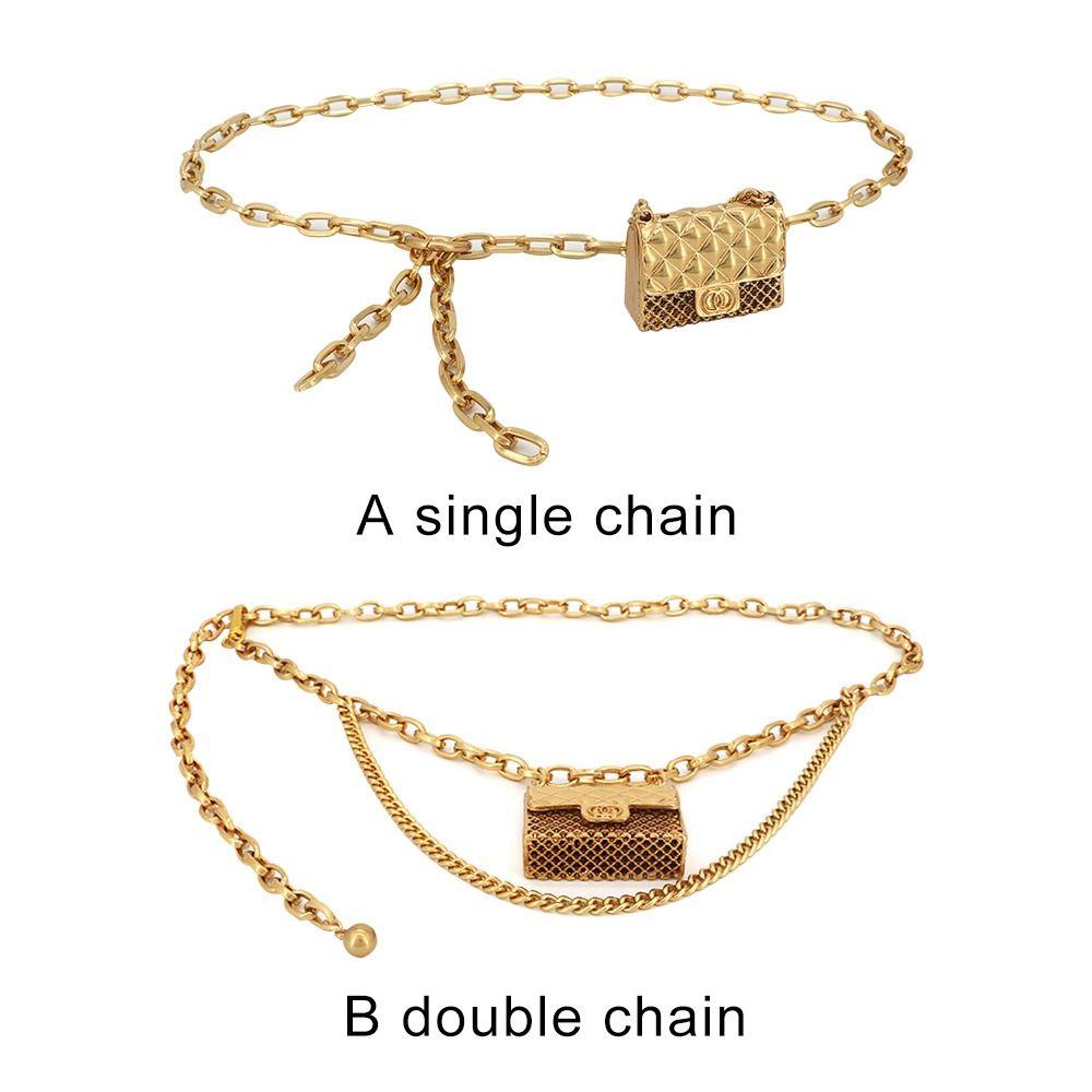 Jeans Trousers Casual Metal Bag Waistband Tassel Waist Strap Gold Chain Belt Trouser Dress Belts